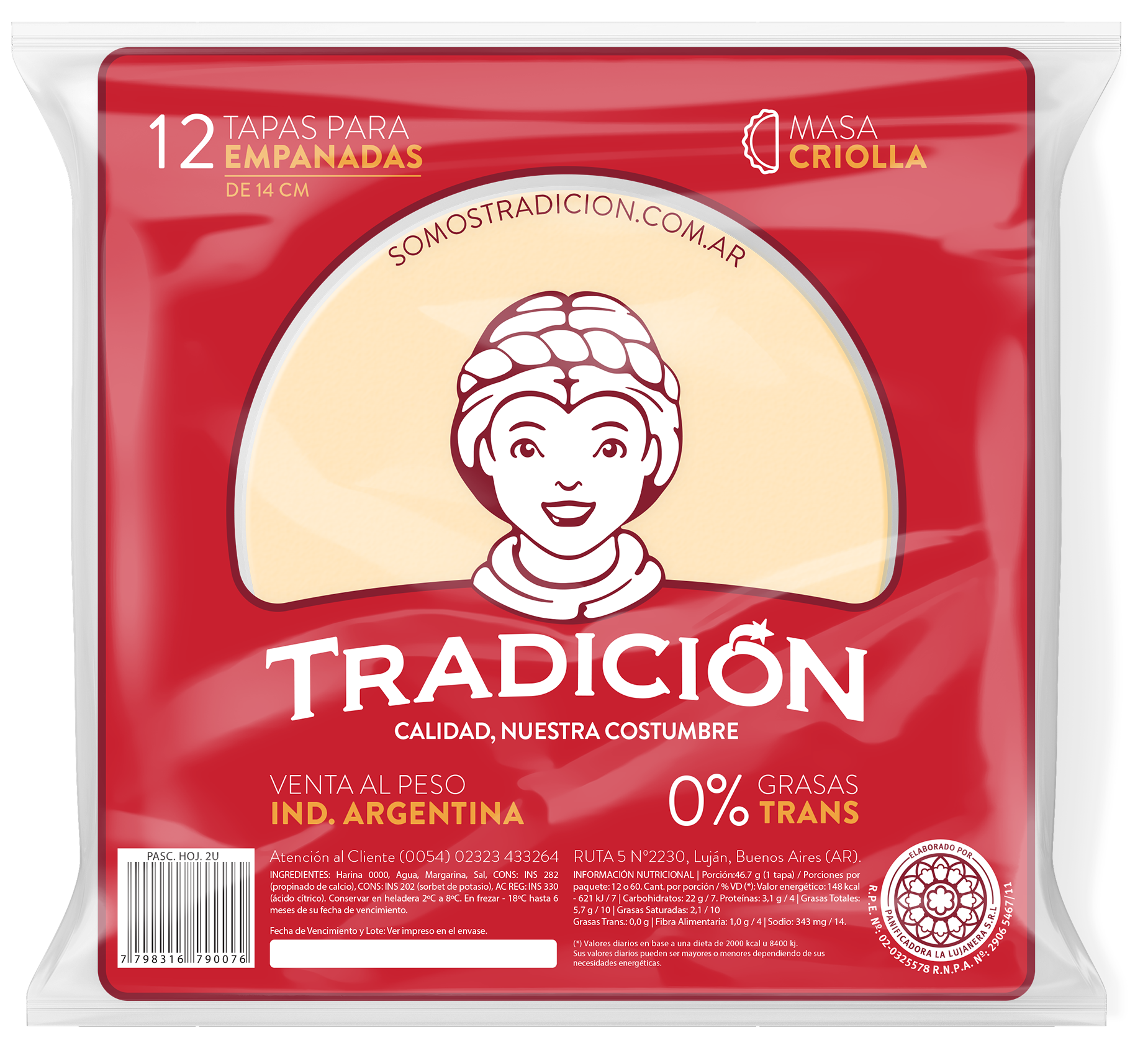 Tradición - Tapas para Empanadas Criollas